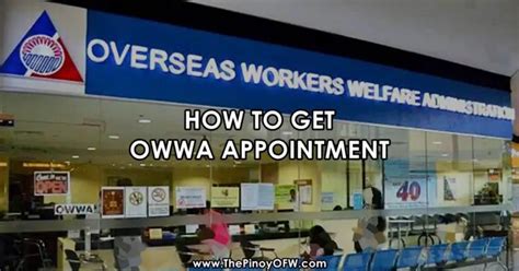 How to Get an OWWA Appointment Online .